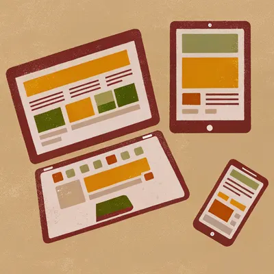 Responsiv webbdesign visad på mobil, surfplatta och desktop